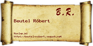 Beutel Róbert névjegykártya