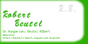 robert beutel business card